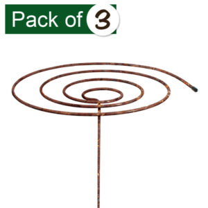 rusted Spiral Ring Plant Supports
